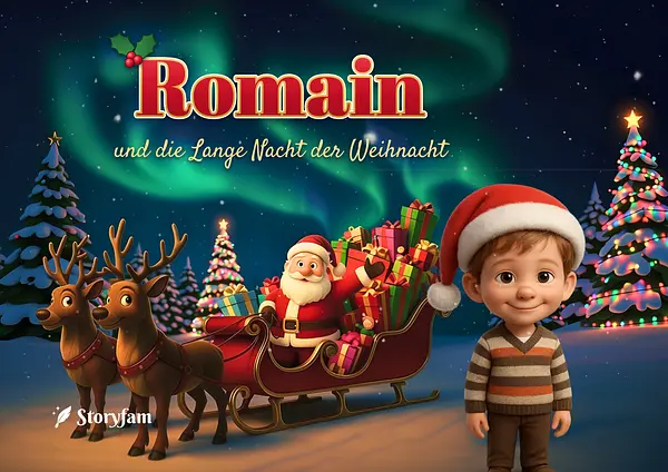 Umschlag des personalisierten Buches zum Thema Weihnachtsgeschichten