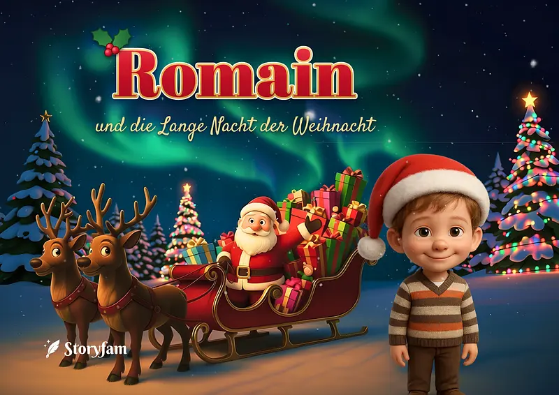 Umschlag des personalisierten Buches zum Thema Weihnachtsgeschichten