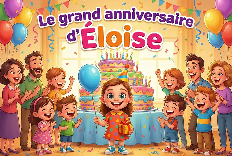 Couverture du livre personnalisé sur le thème Anniversaire
